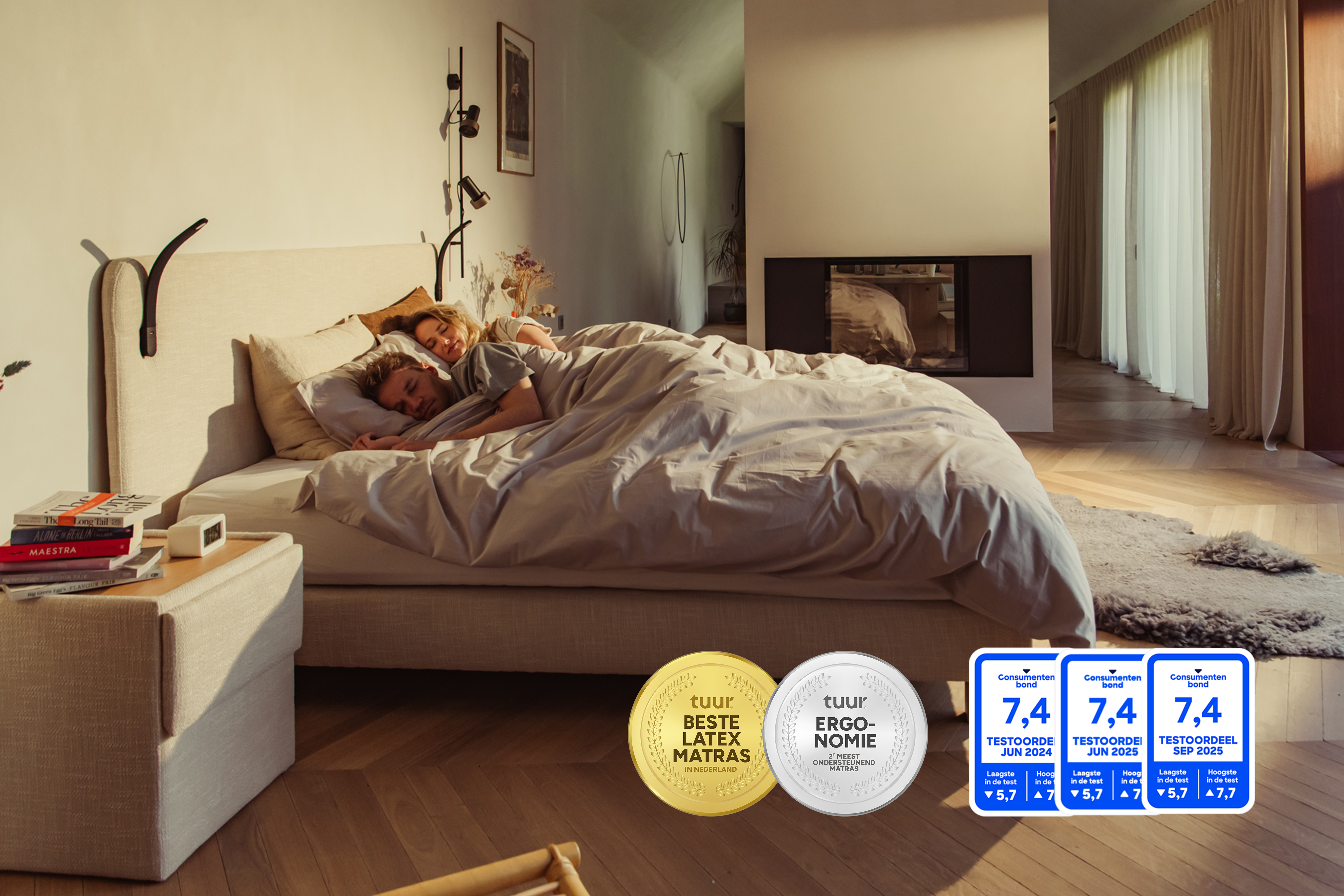 Labels van de consumentenbond voor het Original Matras