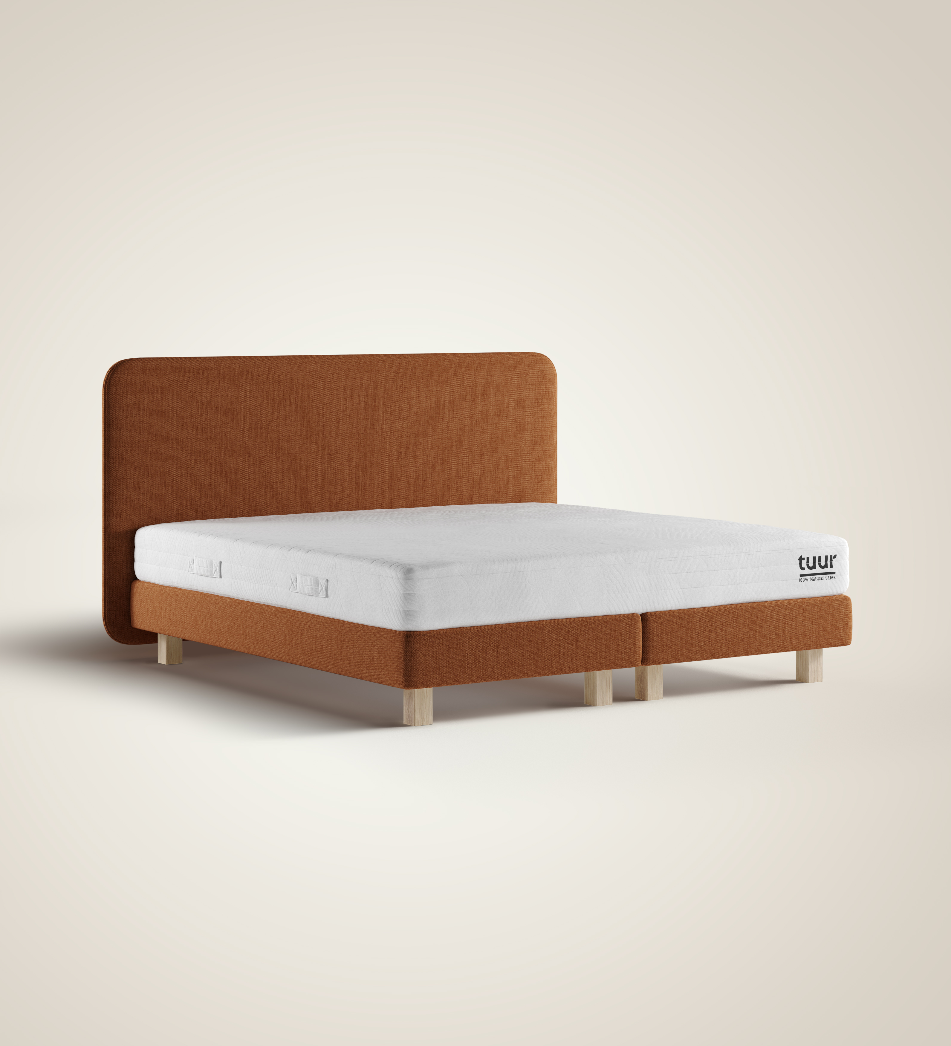 Tuur® Boxspring in Terracotta met Tuur® Matras